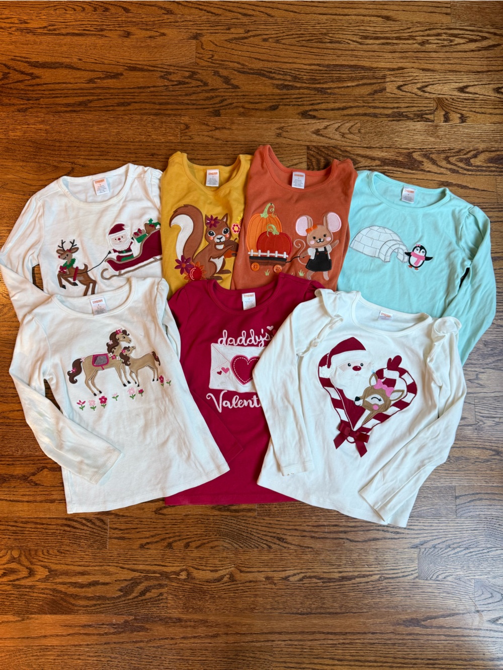 Gymboree Long Sleeve Fall, Winter, and Christmas Tops Bundle 6 & 7
